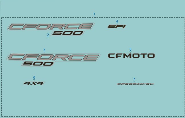 РАСПОЛОЖЕНИЕ СТИКЕРОВ (КАМУФЛЯЖ TRUE TIMBER CAMO) 2023 — схема
