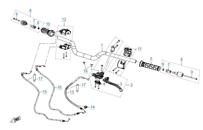 ДЕТАЛИ РУЛЯ — схема