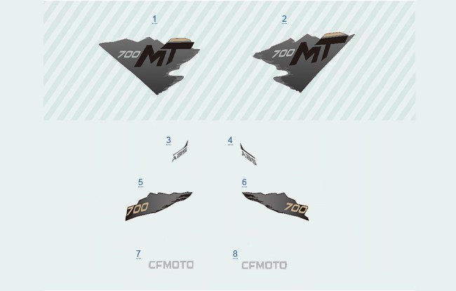 РАСПОЛОЖЕНИЕ СТИКЕРОВ (ЧЕРНЫЙ-ZIRCON BLACK) — схема