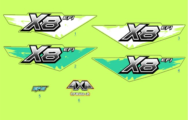 РАСПОЛОЖЕНИЕ СТИКЕРОВ X8 — схема