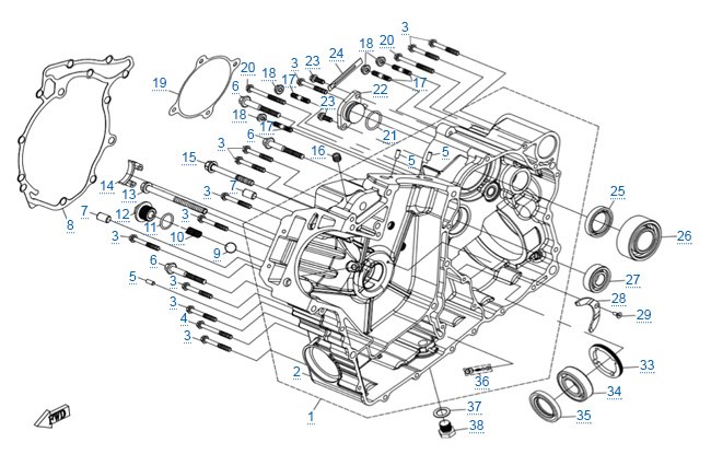ПРАВАЯ ПОЛОВИНА КАРТЕРА — схема